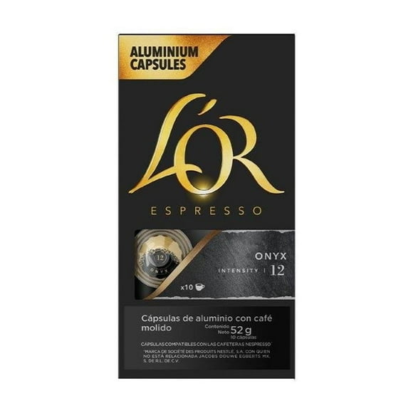 Cápsulas de café LOR Espresso Onyx con 10 pzas