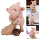 thumbnail image 1 of Figuritas Figura De Cerdo Tamaño En Miniatura Resina Duradera De Primera Diseño De Barrido De Piso Figura De Cerdito De Estilo Campestre, 1 of 7
