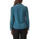 thumbnail image 3 of BLUSA CHIC PARA MUJER CON COLLAR PETER PAN Y MANGAS ABULLONADAS, CON TRIM CONTRASTANTE, CAMISA DE BOTONES TAMAÑO XL AZUL VERDE, 3 of 6