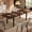Espresso, variant on Honfach 63" Extendable Dining Table for 4-8, Square Wooden Dining Room Table with Metal Base, Modern Extendable Table for e for Small Kitchens, Dining Office Areas, Black