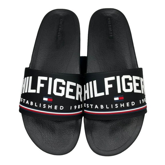 Tommy Hilfiger Eldin Men's Slide Sandals Black 10 D (M)