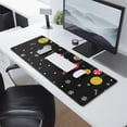 thumbnail image 2 of Long Mouse Pads for Desk,Black Christmas Ornament Pattern Desk Mats on Top Of Desks, Desk Mouse Pad Extra Large with 3mm Non-Slip Base and Stitched Edge for Gaming,Office,Work,Home 31.5x11.8in, 2 of 5