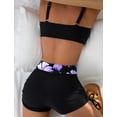thumbnail image 5 of IOAOAI Women's Floral High Waisted Bikini Set with Boyshort Bottom Two Piece Swimsuit, 5 of 10