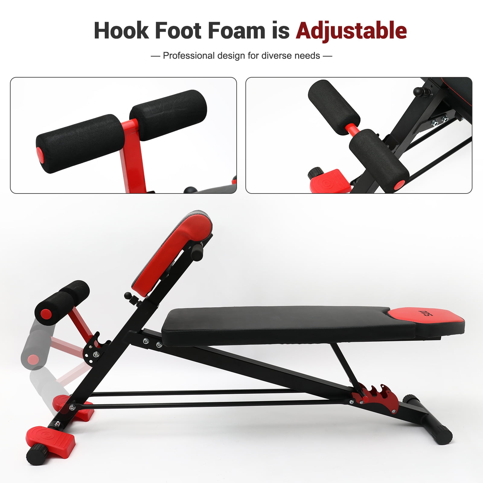 CATGOOD Roman Chair for Exercise, Multifunctional 3-in-1 Workout Bench for Back Extension & Full Body Training, Comprehensive Fitness Equipment, Max Load 770 Pounds