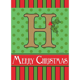 thumbnail image 1 of Dicksons Inc Bandera de jardín de arpillera con monograma de Feliz Navidad, 1 of 1