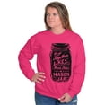 thumbnail image 4 of Together Like Moonshine and Mason Jar Women Crewneck Sweatshirt Brisco Brands S, 4 of 6