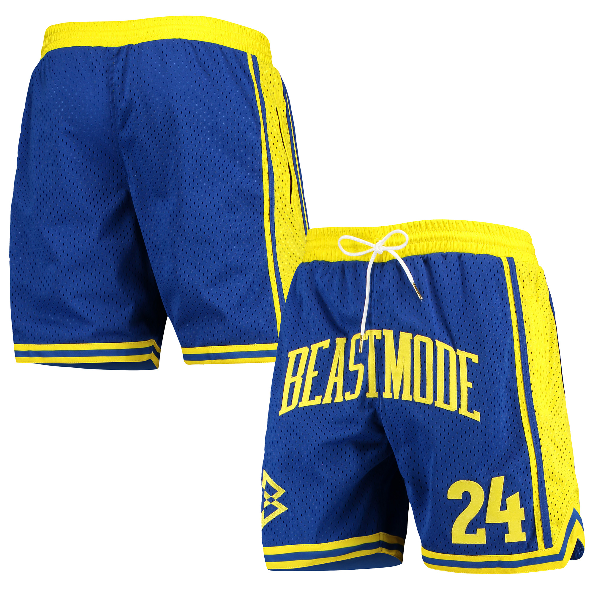 Men's Royal/Yellow Beast Mode 24 Basketball Shorts