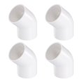 thumbnail image 1 of Uxcell 4Pcs 45 Degree Elbow Pipe Fittings 2" 2 Way Furniture Grade Connectors, 1 of 5
