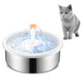 thumbnail image 1 of Fuente de agua , cuenco para beber automático de material acero inoxidable de 2, automático, dispensador de agua para , perros, Yinane cuenco para beber, 1 of 8