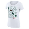 thumbnail image 2 of Women's G-III 4Her by Carl Banks White Minnesota Wild Super-Slim Fit Lightweight Hockey Love T-Shirt, 2 of 3
