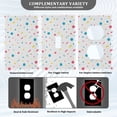 thumbnail image 3 of Yayeee Toggle Light Switch Wall Plate 1-Gang 4.5"x2.7" Home Decorative Outlet Cover, White Retro Pattern, 3 of 7