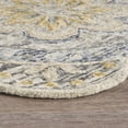 thumbnail image 4 of Ox Bay Ella 6' Round Gray/Beige Distressed Medallion Indoor Area Rug, 4 of 10