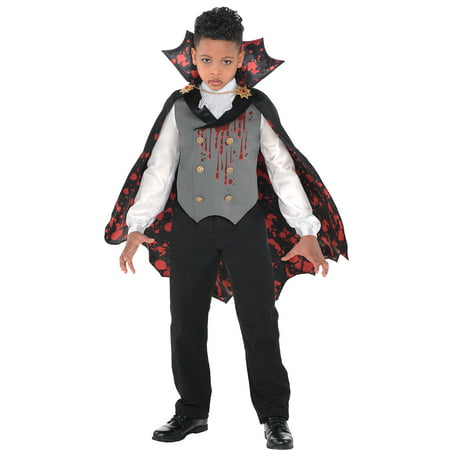 Suit Yourself Light-Up Bloody Vampire Costume for Boys, Includes a Shirt with a Vest, a Cape, and a Jabot