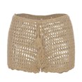 thumbnail image 5 of MNCEKFOD Women's Tummy Control Swim Bottoms Summer Beach Handwoven Swimming Pants Stretchable Strap Hollow Flat Swimsuit Bathing Suit Bottoms Beige L, 5 of 8