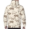 thumbnail image 7 of Xecao Vintage Farm Pigs Pattern Men's Adult Pullover Hoodie,Hooded Sweatshirt-3X-Large, 7 of 7
