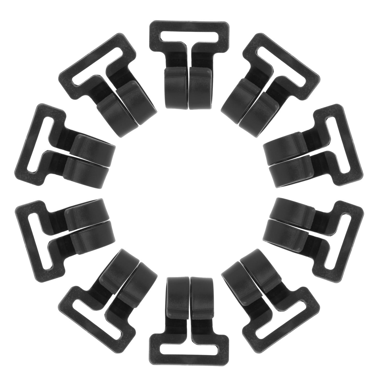 10 Pieces Camping Tent Pole Hook Awning Hooks Clamp Nylon Windproof for