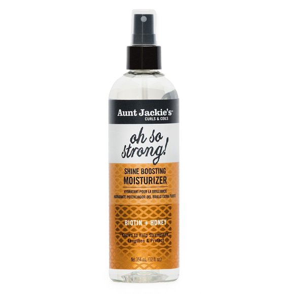 La galardonada colección Braid + Twist de la tía Jackie, humectante potenciador de brillo Oh So Strong, 12 onzas líquidas