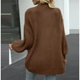 thumbnail image 7 of Women Cardigan Knit Light Brown Sweaters for Women Warm Sweaters Fall Outfits Women Fashion, 7 of 7
