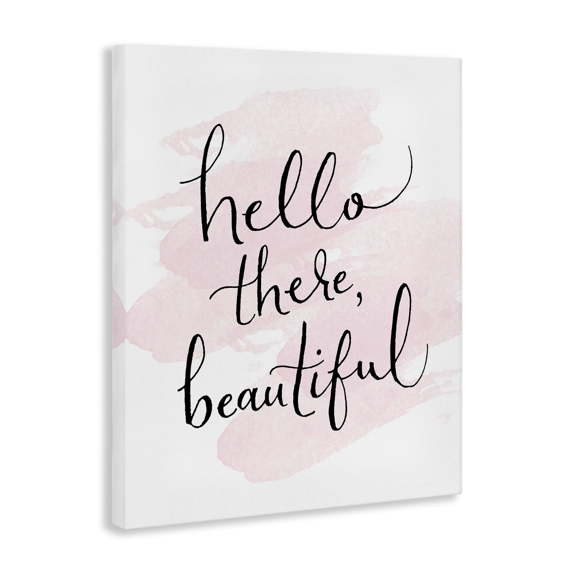 Stupell Industries Hello There Beautiful Beauty & Fashion Painting Gallery Wrapped Canvas Art Print Wall Art, 36 x 48