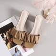 thumbnail image 4 of RXMEKW Ruched Mule Slippers for Women with Block Heel Slip-On Design in Assorted Colors, 4 of 9