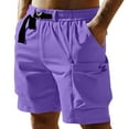 thumbnail image 1 of Pantalones cortos deportivos de secado rápido para hombre - Color liso transpirable - Poliéster, cintura elástica, tallas M-XXXXL, 1 of 8