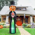 thumbnail image 2 of OurWarm 12Ft Giant Halloween Inflatables Pumpkin Skeleton Halloween Decorations Blow Up with LED Light Inflatables Outdoor Decor, 2 of 3