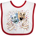 thumbnail image 3 of Inktastic Tragedy and Comedy Stage Masks Boys or Girls Baby Bib, 3 of 4