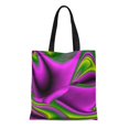 thumbnail image 1 of NUDECOR Sac Fourre-Tout en Toile Fantaisie Violet Vert Abstrait Arc-en-Ciel Rétro Noir Sac Réutilisable Épaule Courses, 1 of 1