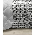 thumbnail image 3 of Abstract Down Alternative Comforter, Modern Composition of Intricate Circles Connected on Horizontal Waves, Microfiber Quilt for All Season, 5 Sizes, Charcoal Grey and White, by Ambesonne, 3 of 3