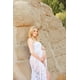 thumbnail image 2 of Vestido de maternidad Accesorios de fotografía Vestido largo de embarazo elástico de encaje para mujeres embarazadas para sesión de fotos Licencia de maternidad BLANCO L ER, 2 of 5