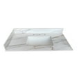 thumbnail image 2 of MONTARY 22 Inch Sidesplash , Bathroom Vanity Top with Backsplash ,4" Height Backsplash, for Vanity Top, Carrara white with veins, 2 of 4