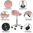 thumbnail image 3 of HomGarden 330lbs Pink Rolling Stool Adjustable Swivel Salon Stool W/Wheels & Back for Home Office, 3 of 9
