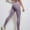 Purple, variant on Women's High Waisted Yoga Pants Tummy Control Hip Lifting Sports Leggings Yoga Pants Black L