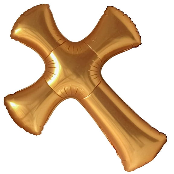 2 Pieces Gold Cross Balloon Foil Party Decorations Garland