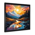 thumbnail image 2 of Designart "Horizon of River Mountains under a Colorful Sunset III" Food & Beverage Framed Wall Art Decor - Traditional Yellow Fruits Living Room Framed Canvas Art, 2 of 6
