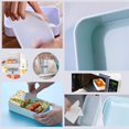 thumbnail image 5 of Bento Box Caja de almacenamiento de alimentos Accesorios de cocina Fiambrera de doble capa (18,5*10,5*10,6 cm) Azul claro Rojo Verde, 5 of 5