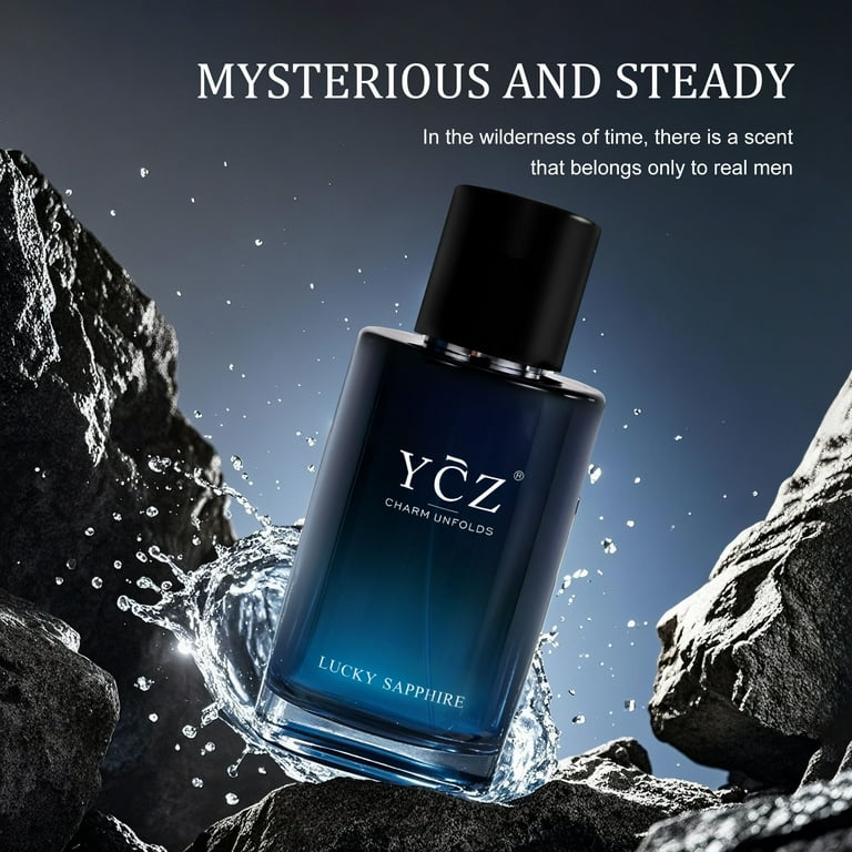 YCZ Lucky Men's Eau De Parfum, Long Lasting Scent, 1.7oz, Notes of