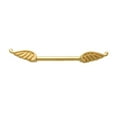 thumbnail image 2 of Anygolds 14K Real Solid Gold Angel Wings Straight Barbell Nipple Body Piercing Jewelry 14 Gauge 1/2" - MBJ1433Y Yellow Gold, 2 of 4