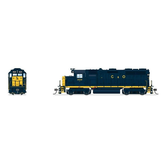 Broadway Limited Imports HO Loco EMD GP35 C&O Yllw Nose Prgn4 C&O 3529 BLI7536 HO Locomotives