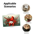 thumbnail image 3 of JOOCAR Christmas Cardinal and Poinsettia Design Linen Table Mats Set of 4 for Home Kitchen Table Decor 12x18 inch, 3 of 5