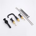 thumbnail image 2 of 8 Inches Widespread Bathroom Faucet, 2 Handle Brass Bathroom Faucet 3 Hole for Sink with Pop-Up Drain Assembly, 2 of 2