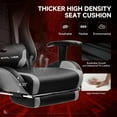 thumbnail image 6 of GTPLAYER Gaming Chair with Bluetooth Speakers and Footrest, Ergonomic Gamer Chair with Reclining Backrest, 3D Armrests, Adjustable Seat Height, Computer Desk Chair for Adults (Grey), 6 of 9