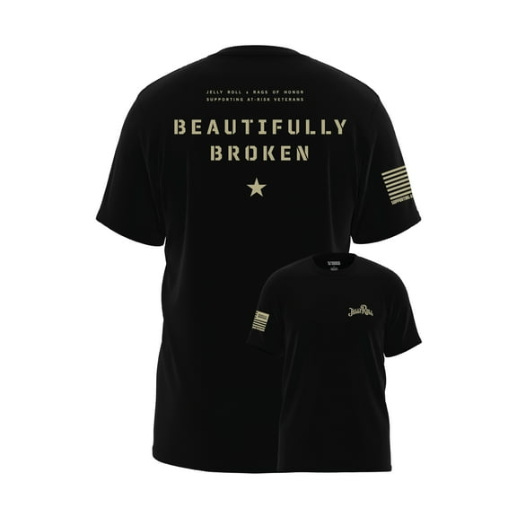 Rags of Honor All Gender Patriotic Jelly Roll Graphic Tee Shirt, Men's Sizes S-5XL