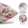 thumbnail image 3 of Vintage Floral Bird Lumbar Pillow Covers 12x20 Inch Set of 2 Hot Pink Flowers Leaves Decorative Throw Pillows For Couch Chinoiserie Pillow Cases Home Decor For Sofa Bed Porch Living Room Outdoor, 3 of 6