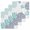 Teal Blue Grey, variant on Sage Green Ocean Kitchen Dish Towels for Drying Dishes Set of 2, Coastal Grey Coral Starfish Shell Waffle Weave Microfiber Hand Tea Bathroom Towels Quick Dry & Absorbent Towel 12x12