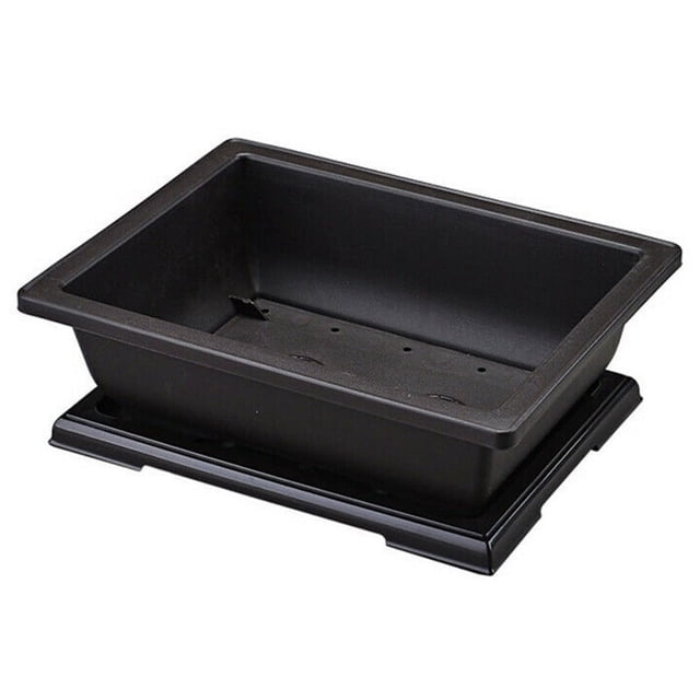 Mosiee Plastic Flower Pot Plastic Rectangle Bonsai Nursery Balcony Garden Container Yard Garden Outdoor Living