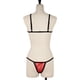 thumbnail image 4 of Gibobby Conjunto de lencería de encaje Cage Strappy Cage Bra Out Set Hollow Bra Bustier Elástico Bra Mujeres Íntimos(Rojo, CH), 4 of 4
