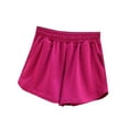 thumbnail image 2 of Royisotas Casual Shorts Women Loose Cotton Summer Running Fitness Dolphin Shorts Elastic Wide Leg High Waist Pocket Solid Color Shorts, 2 of 4
