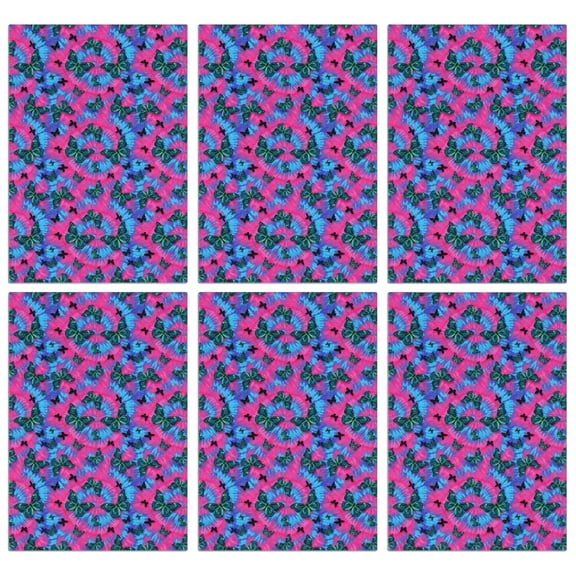 6 Pcs Butterfly and Tie Dye Pink Pattern Funny Kitchen Towels, Microfiber Dish Towels, Kitchen Tea Towels Set 18" X 26"