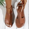thumbnail image 5 of THDHVS Brown Sandals Women,Womens Sandals,Women's Comfortable Orthopedic Sandals Thong Dressy T-Strap Orthotic Casual Summer Arch Support Sandals Brown 8.5, 5 of 5